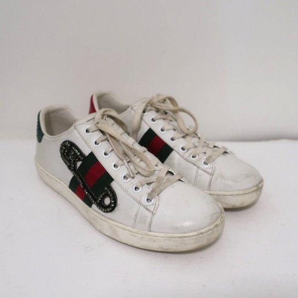 Gucci Ace Safety Pin Low Top Sneakers - Picture 4 of 14